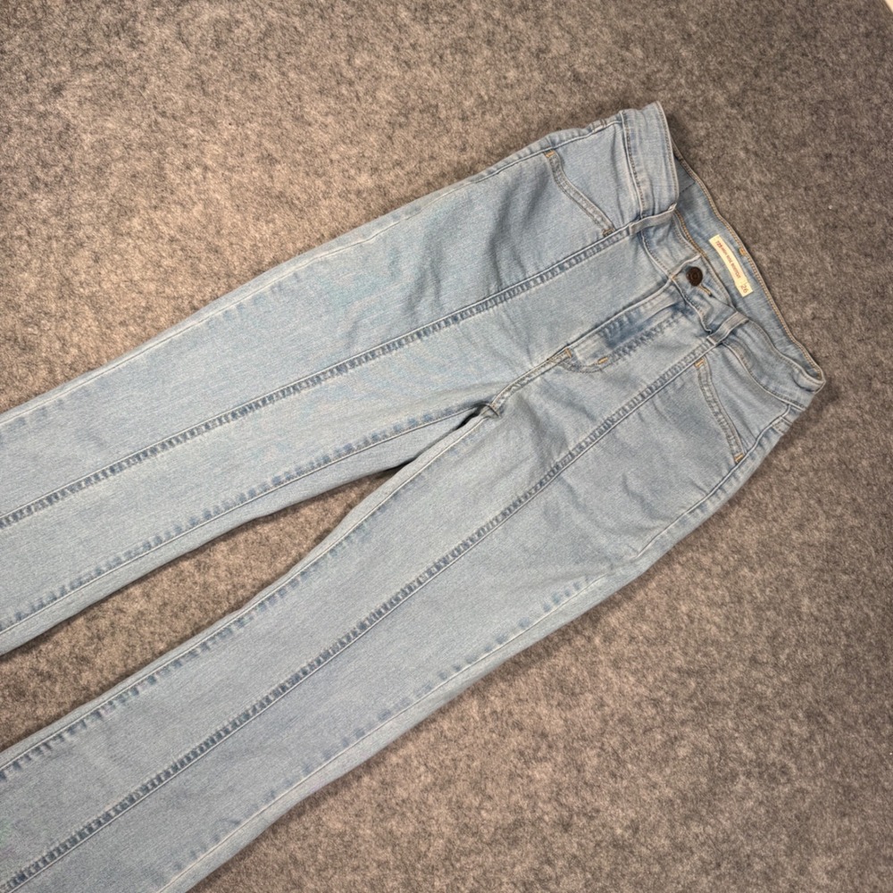Levis 725 High Rise Bootcut Jeans Boho Hippie Western Pintuck Seam‎ Womens 26x32